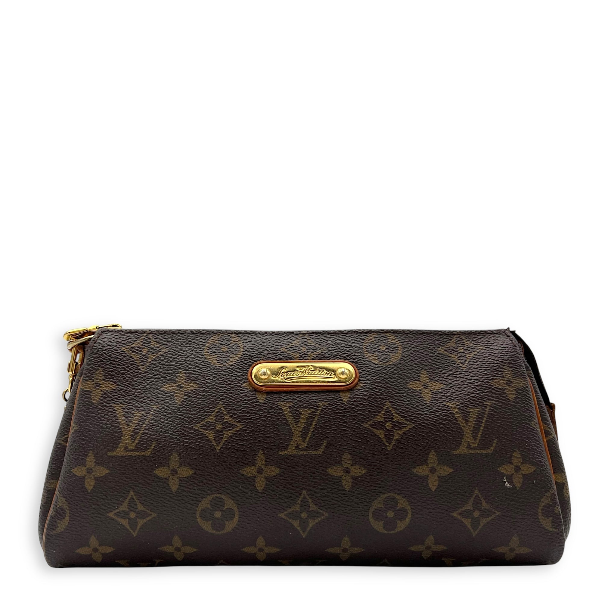 Louis Vuitton Eva Crossbody Bag Brown in Monogram Coated Canvas, Gold hardware_1