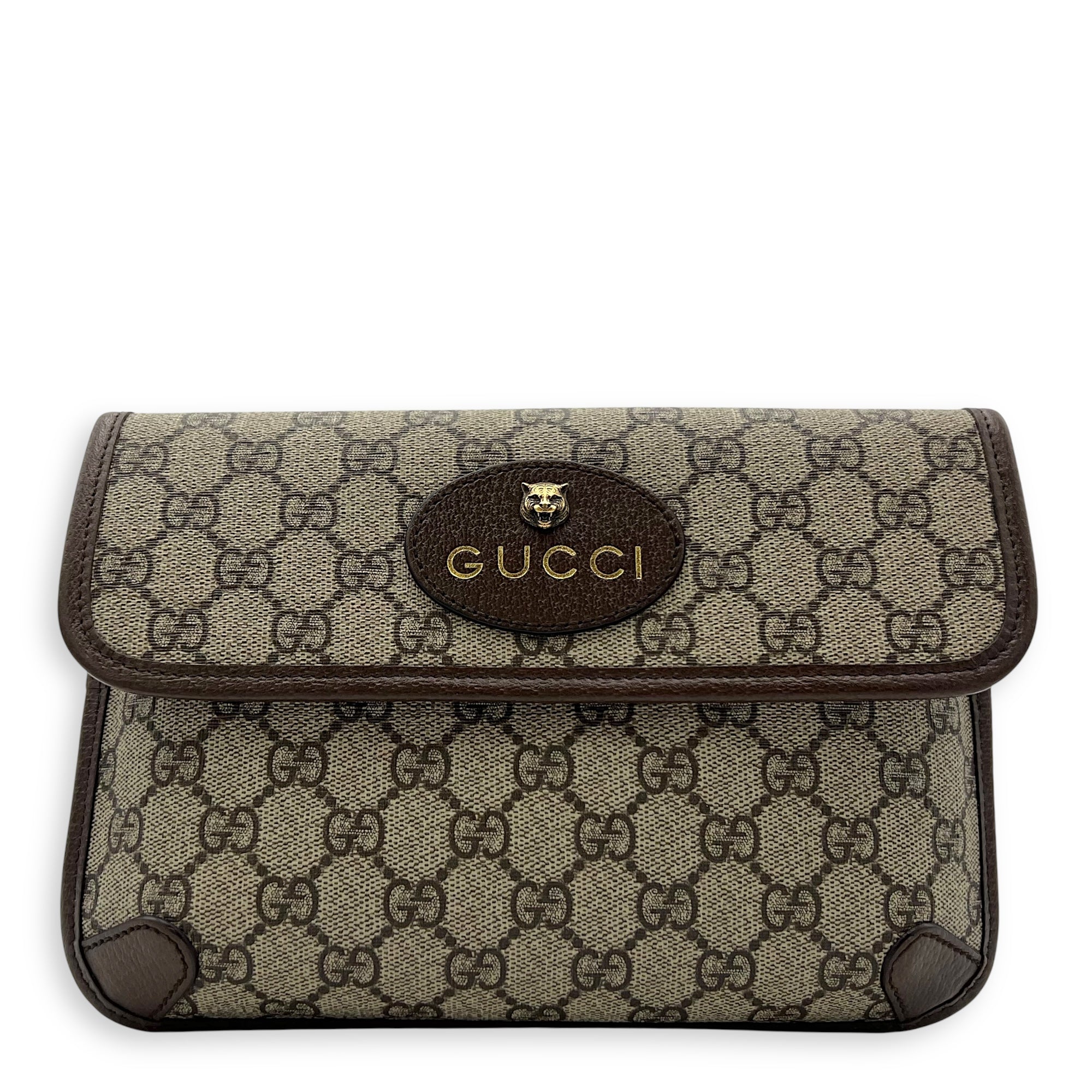 Gucci GG Supreme Belt Bag Brown in Coated Canvas, Gold hardware_1