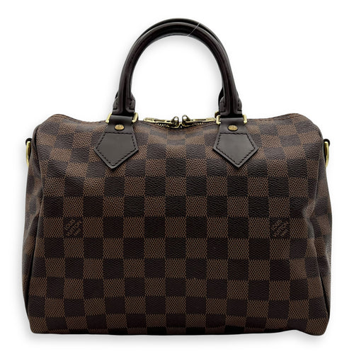 Louis Vuitton Speedy Bandouliere Top Handle Bag 25 Brown in Coated Canvas, Gold hardware_1