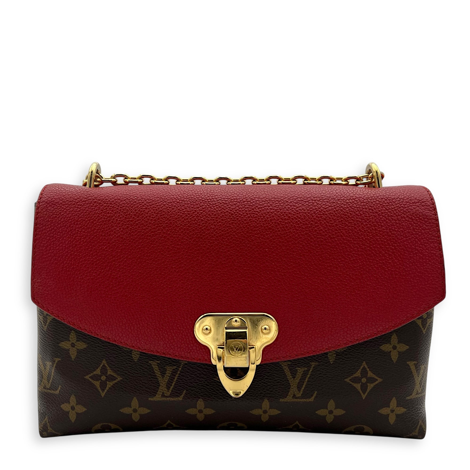 Louis Vuitton Saint Placide Crossbody Bag Brown in Monogram Coated Canvas, Gold hardware_1