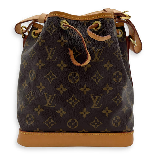 Louis Vuitton Noe Bucket Bag Petite Brown in Monogram Coated Canvas, Gold hardware_1