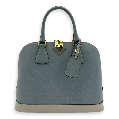 Prada Others Top Handle Bag Blue in Saffiano Leather, Gold hardware_1