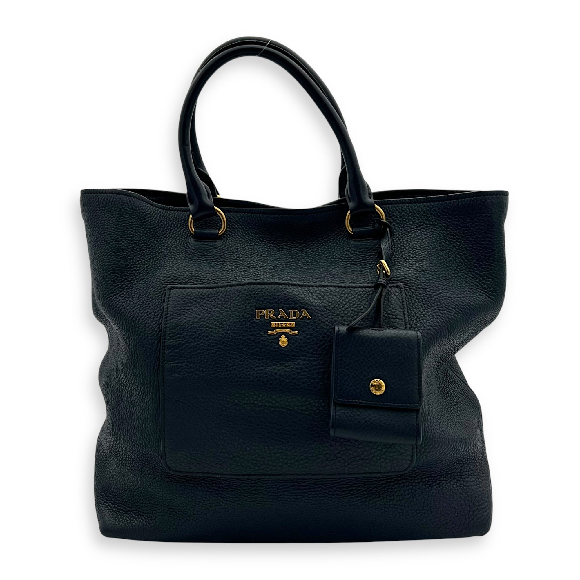 Prada 2 way bag Top Handle Bag Blue in Calfskin, Gold hardware_1