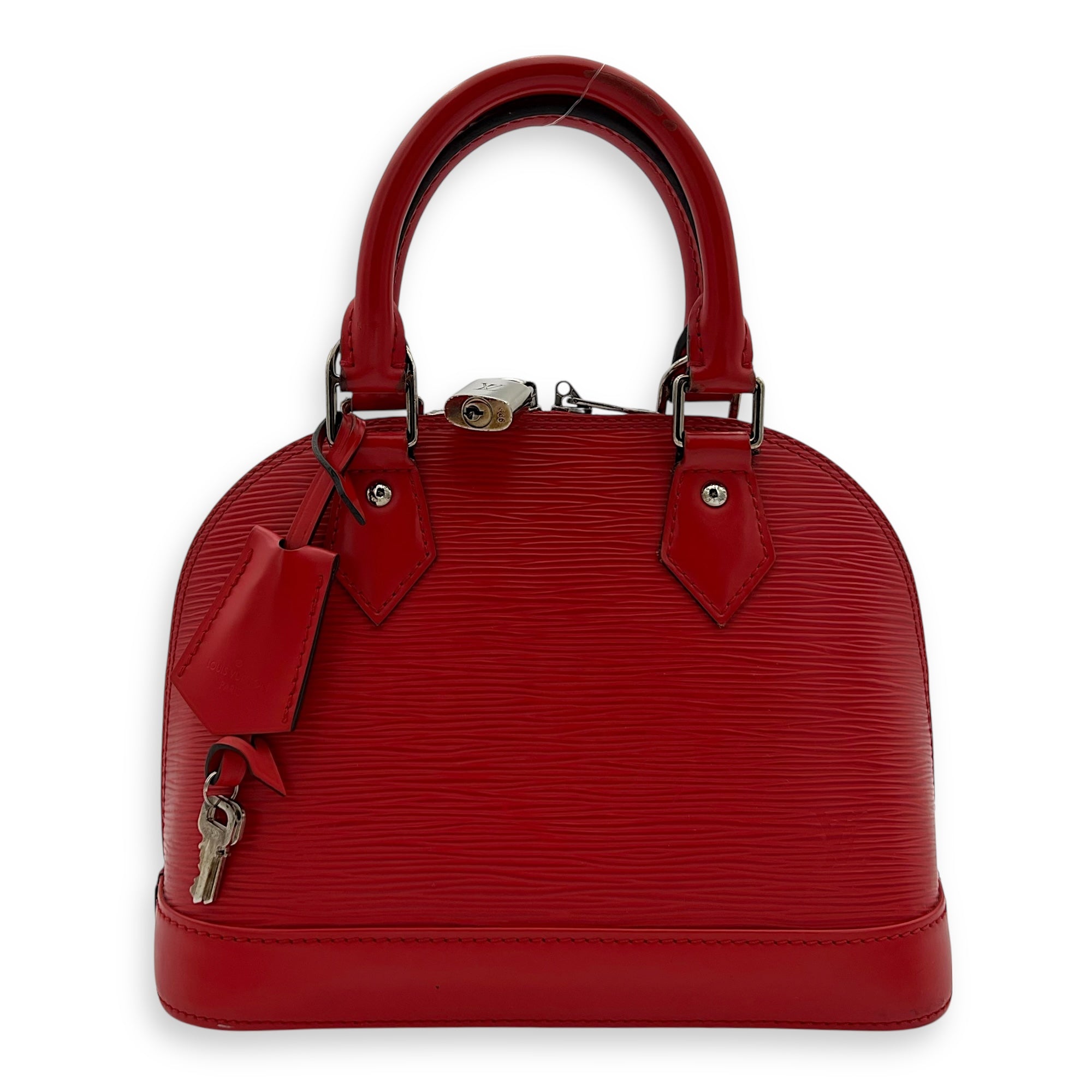 Louis Vuitton Alma Top Handle Bag BB Red in Epi Leather, Silver hardware_1