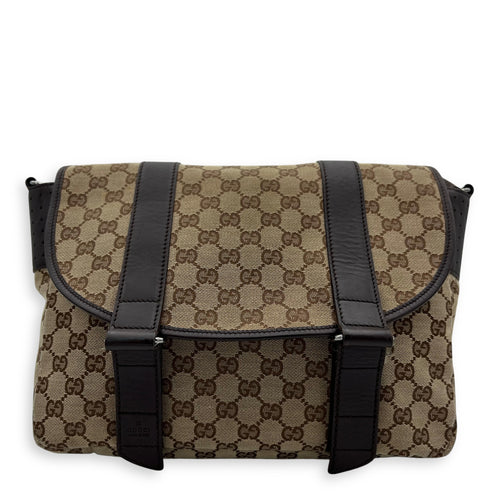 Gucci GG Messenger Brown in Jacquard, Silver hardware_1