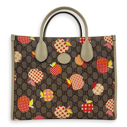 Gucci GG Supreme Tote Bag Brown in Coated Canvas, Gold hardware_1
