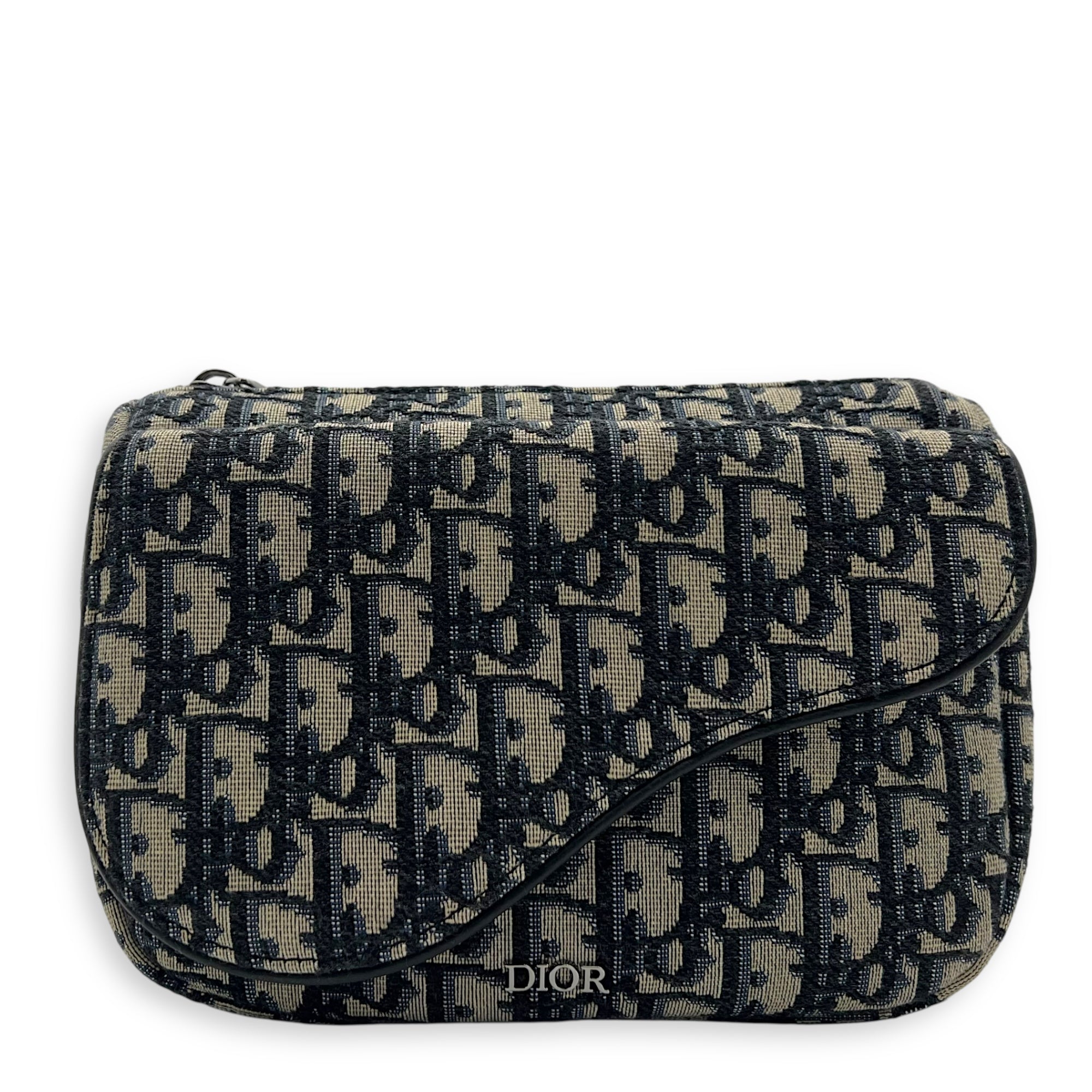 Christian Dior Oblique Belt Bag Blue in Jacquard, Silver hardware_1