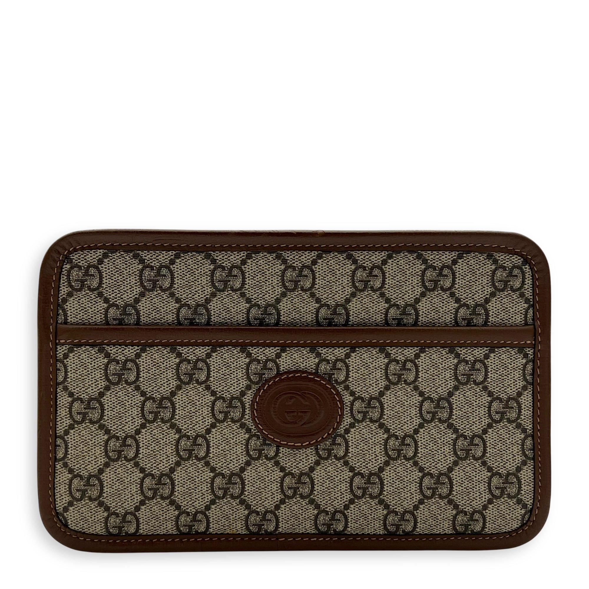 Gucci GG Supreme Crossbody Bag Brown in Coated Canvas, Gold hardware_1