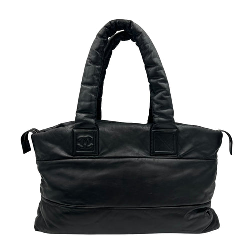 Chanel Coco Cocoon Shoulder Bag Black in Calfskin, Silver hardware_1