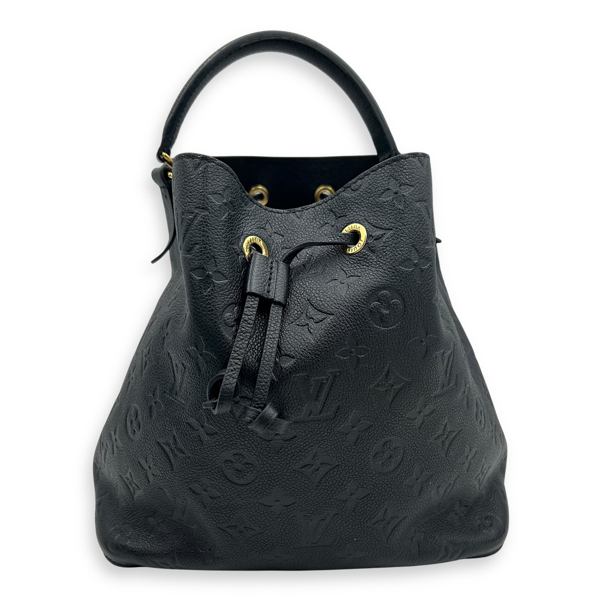 Louis Vuitton NeoNoe Bucket Bag MM Black in Empreinte Leather, Gold hardware_1