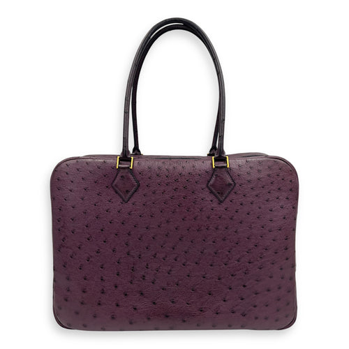 Hermès Plume Purple in Ostrich, Gold hardware_1