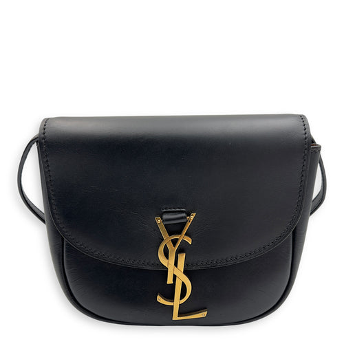 Saint Laurent Kaia Crossbody Bag Black in Calfskin, Gold hardware_1