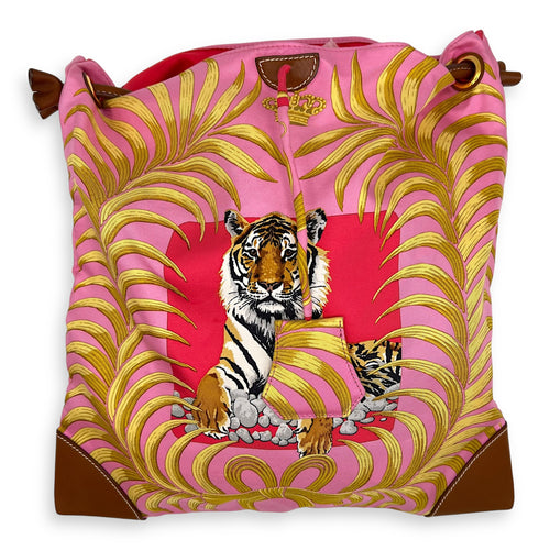 Hermès Silky City Multi-colour Tote Bag in Silk, Gold hardware_1