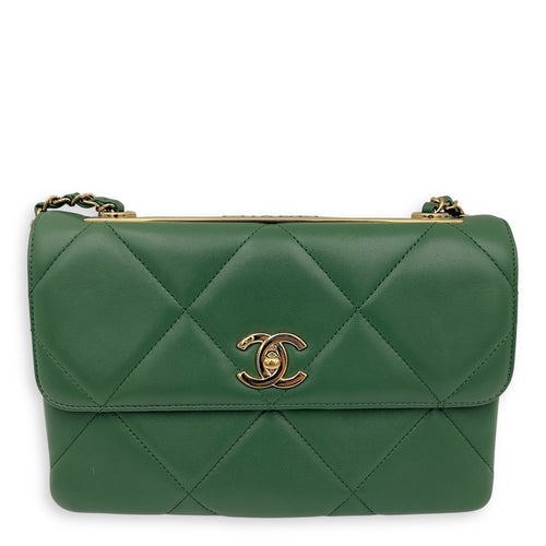 Chanel Trendy CC Black Top Handle Bag in Calfskin, Gold hardware_1
