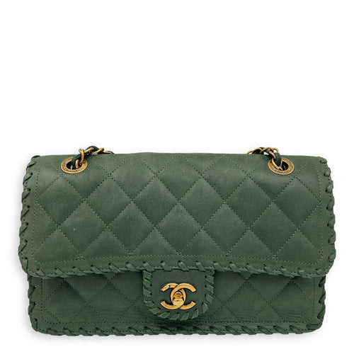 Chanel Happy Stitch Green Shoulder Bag in Calfskin, Gold hardware_1