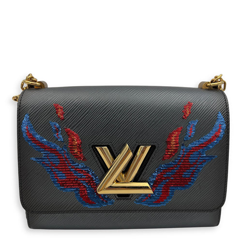 Louis Vuitton Twist Shoulder Bag MM Black in Epi Leather, Gold hardware_1