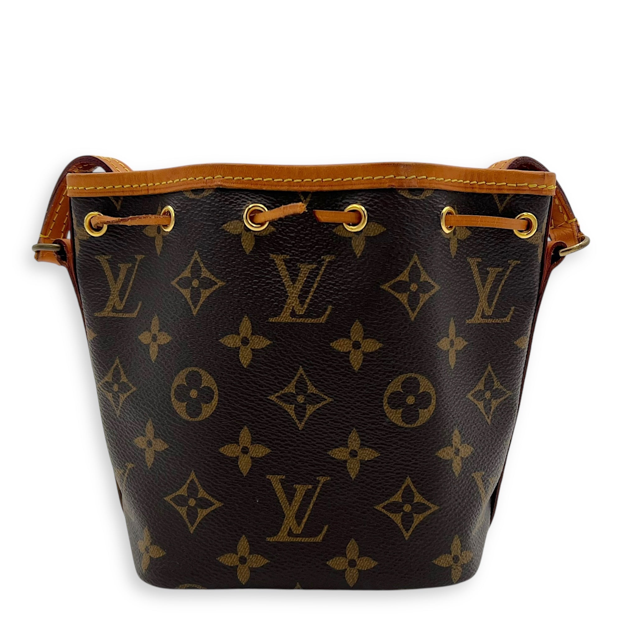 Louis Vuitton Noe Bucket Bag Brown in Monogram Coated Canvas, Gold hardware_1