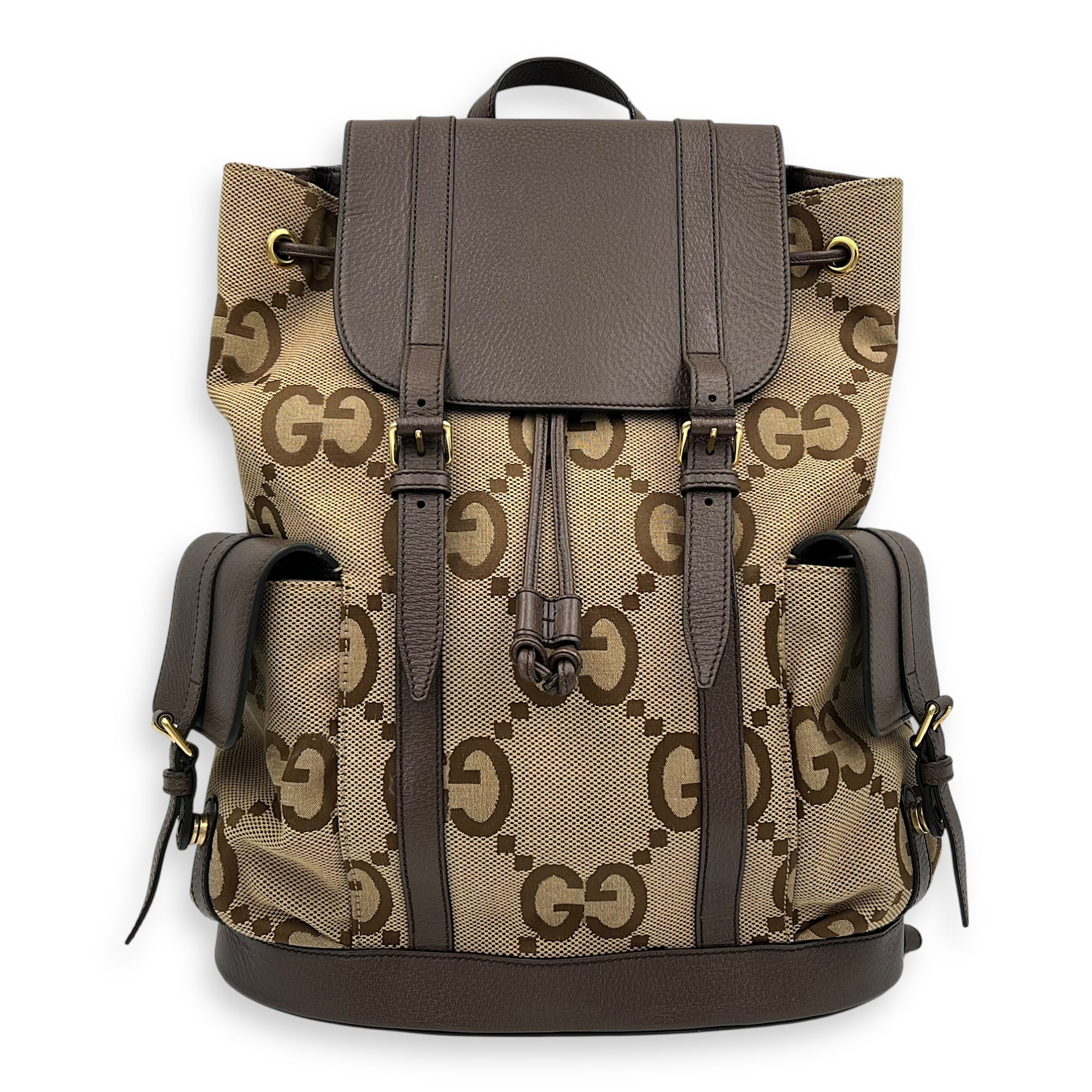 Gucci GG Backpack Brown in Canvas, Gold hardware_1