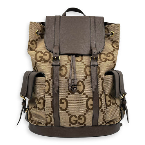 Gucci GG Backpack Brown in Canvas, Gold hardware_1