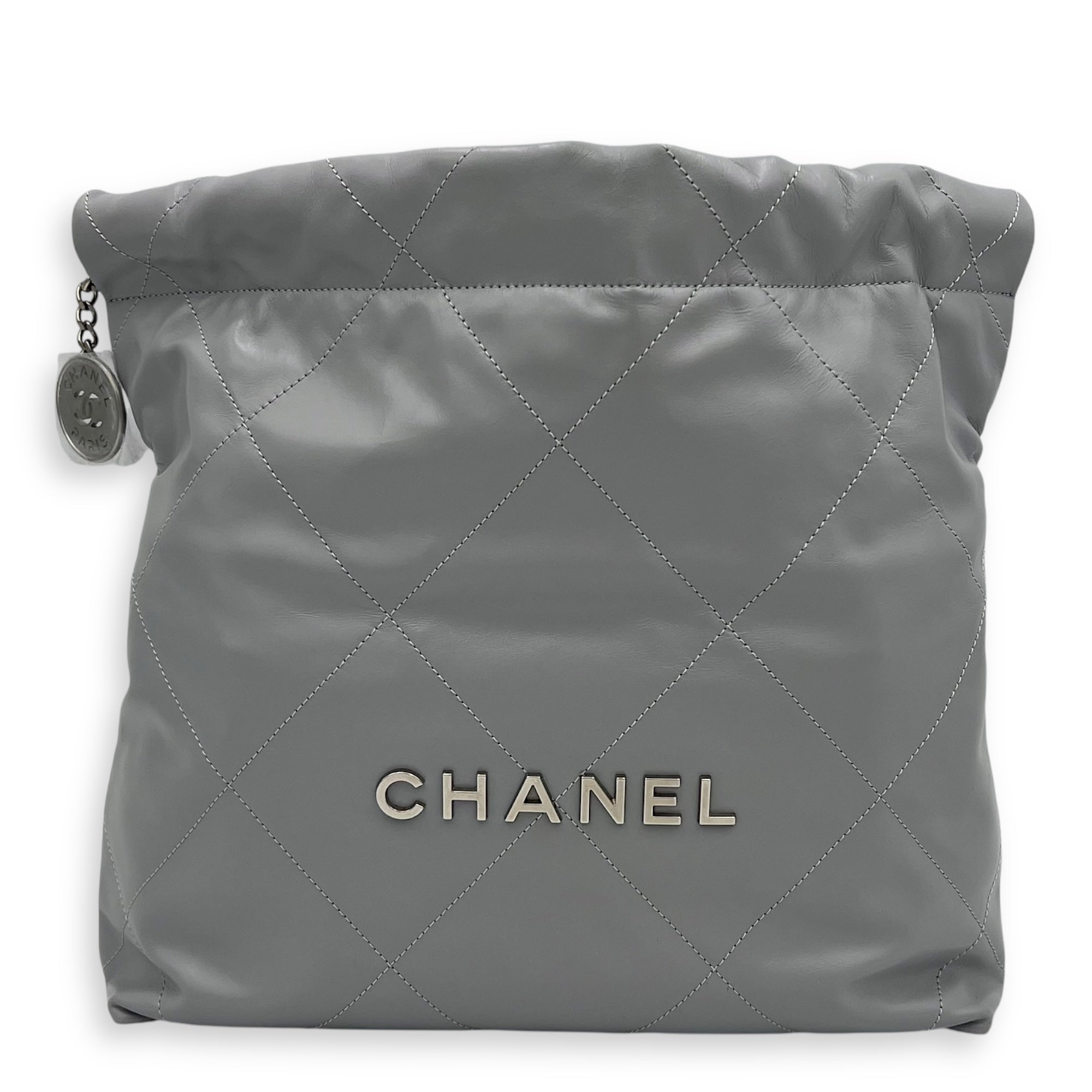 Chanel 22 Tote Bag Grey in Calfskin, Silver hardware_1