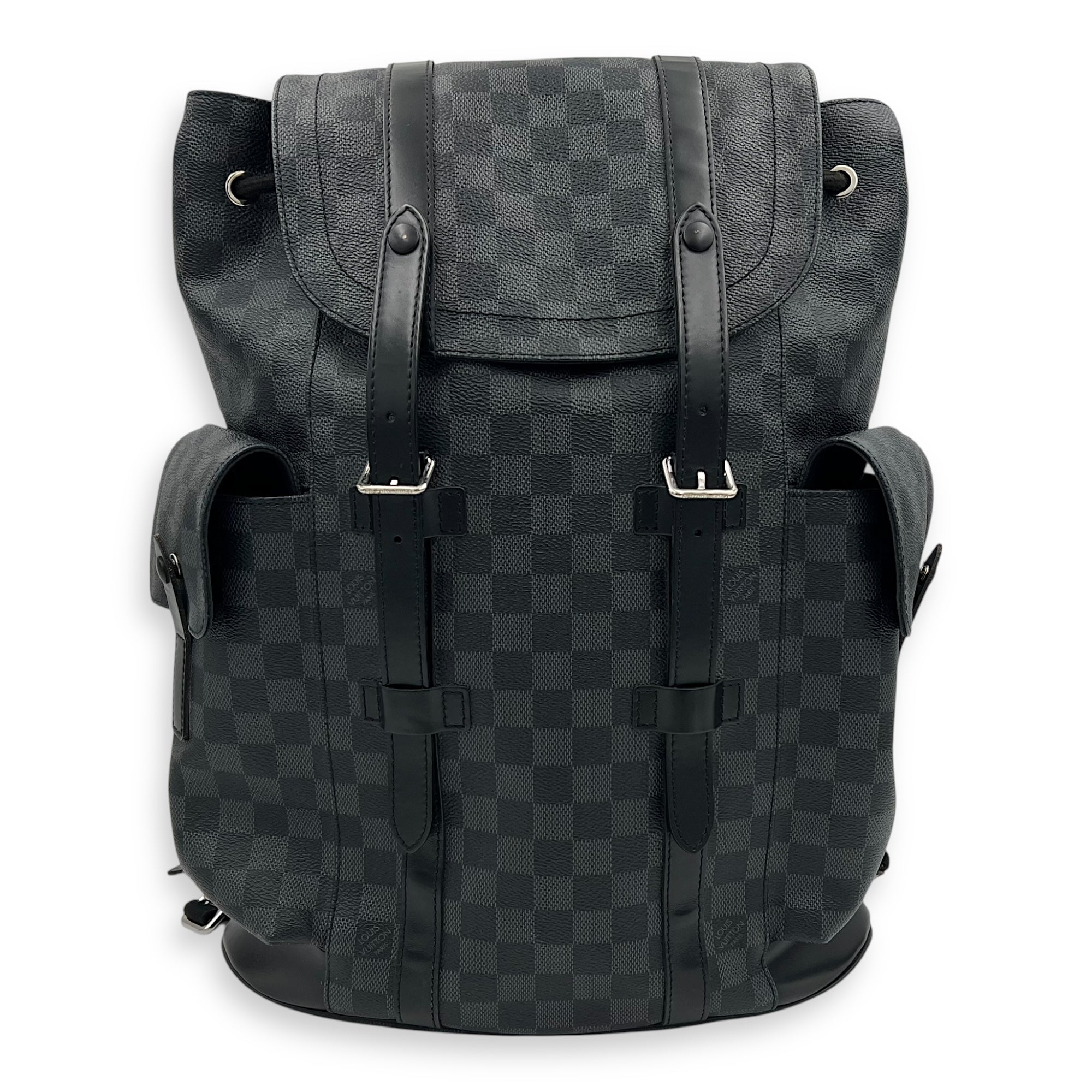 Louis Vuitton Christopher Backpack Graphite in Coated Canvas, Silver hardware_1