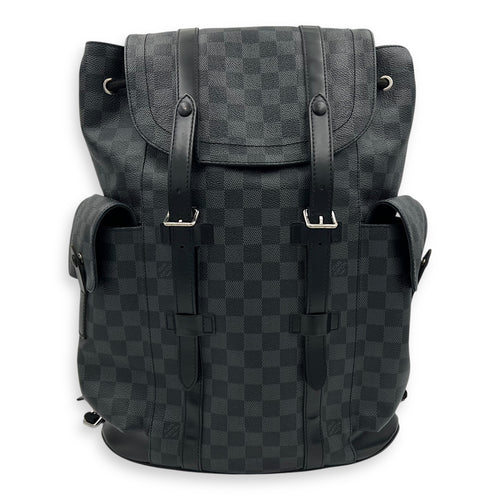 Louis Vuitton Christopher Backpack Graphite in Coated Canvas, Silver hardware_1