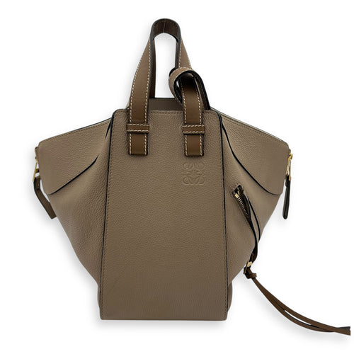 Loewe Hammock Shoulder Bag Small Beige in Calfskin, Gold hardware_12