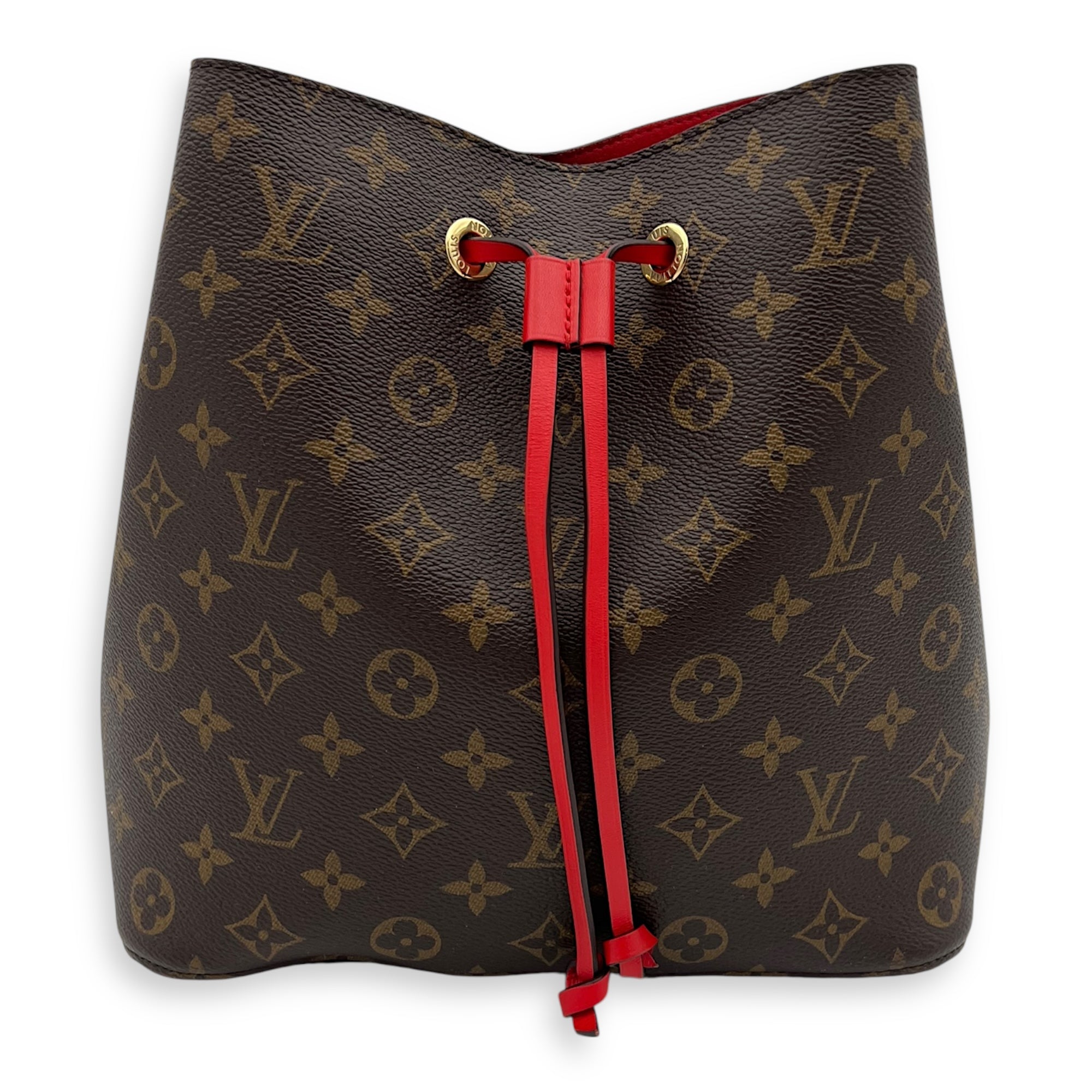 Louis Vuitton NeoNoe Crossbody Bag Brown in Monogram Coated Canvas, Gold hardware_10