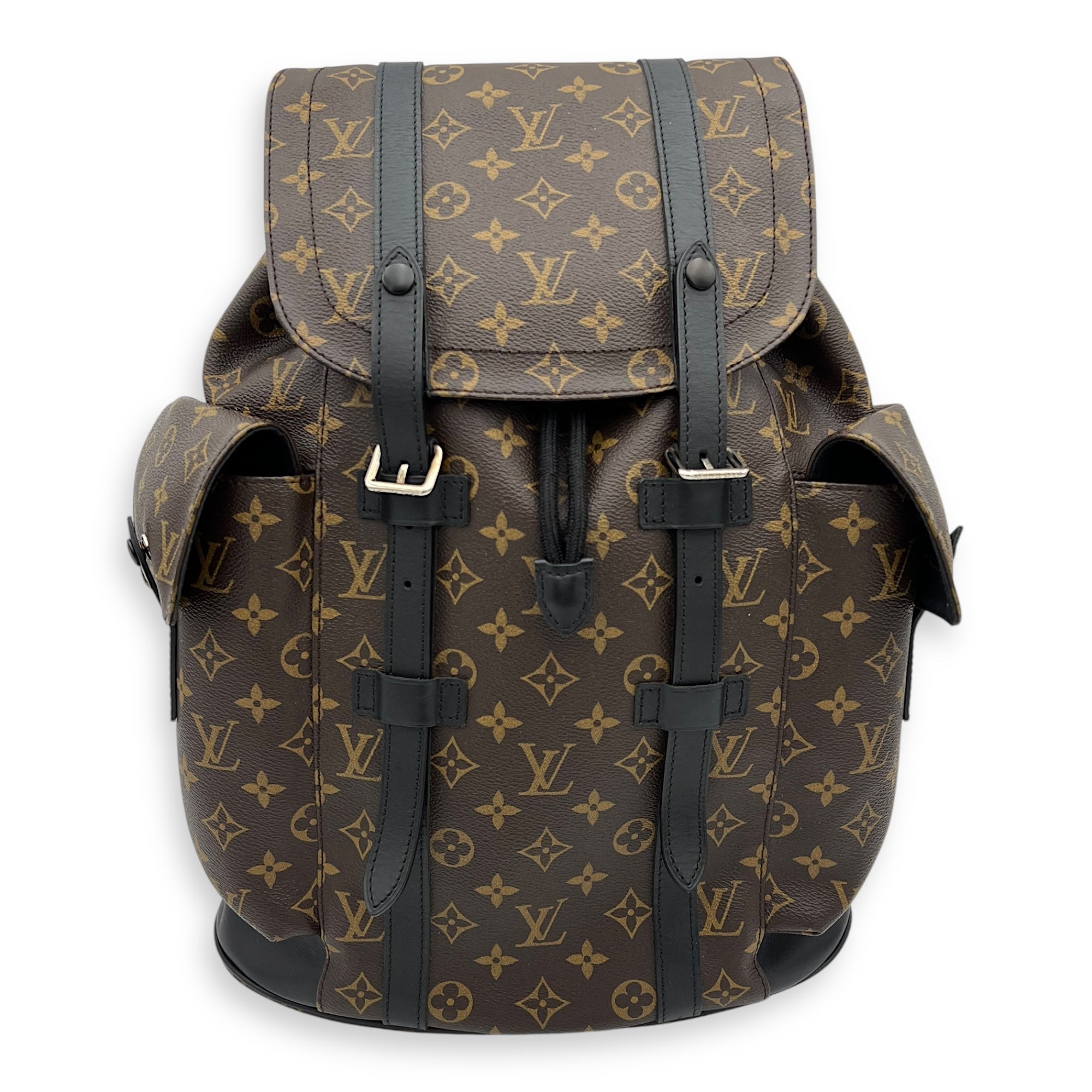Louis Vuitton Christopher Backpack Brown in Monogram Coated Canvas, Gold hardware_10
