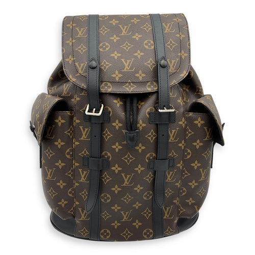 Louis Vuitton Christopher Backpack Brown in Monogram Coated Canvas, Gold hardware_10