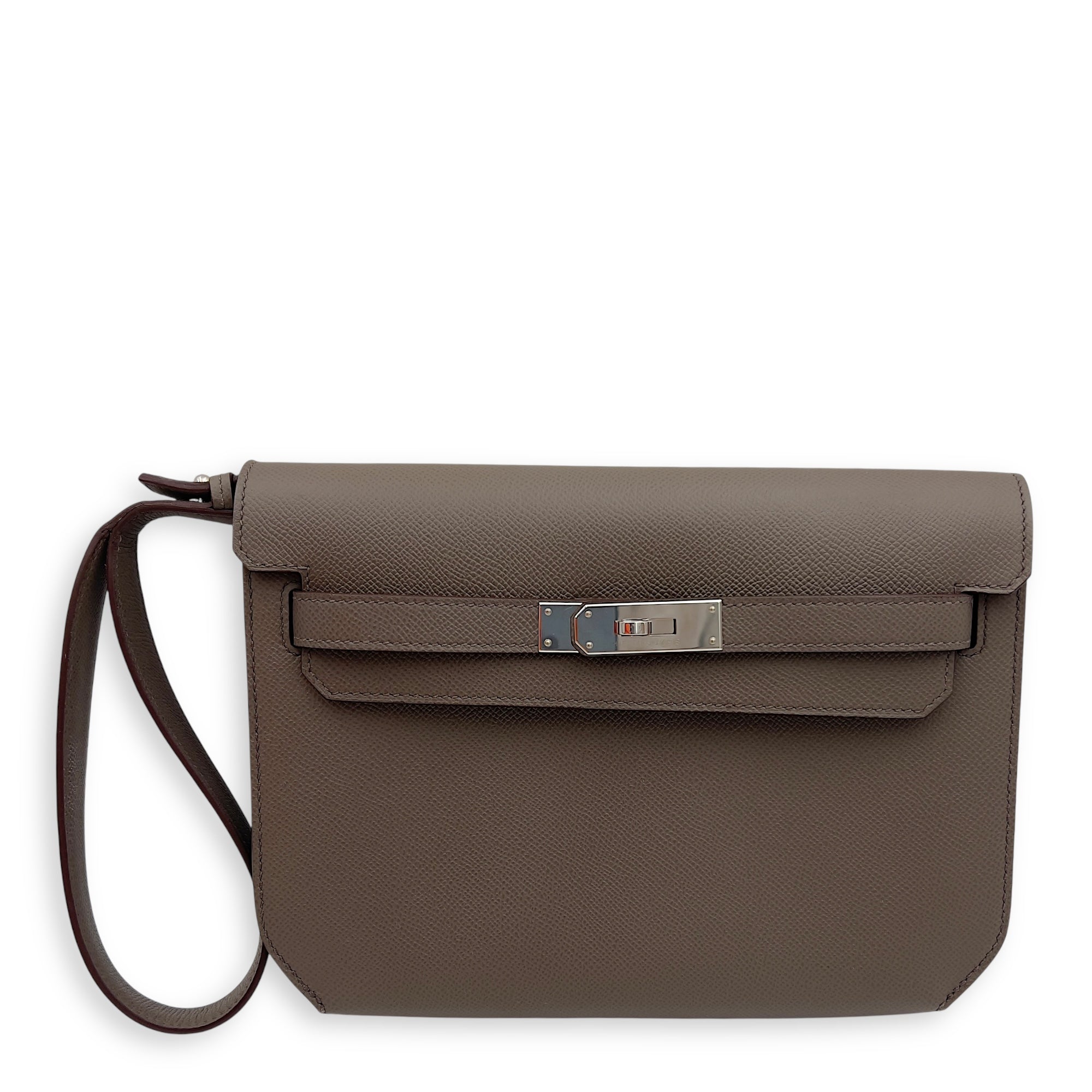 Hermès Kelly Depeches 25 Taupe Clutch in Epsom, Palladium hardware_1