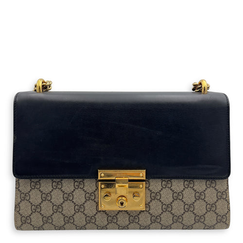 Gucci Padlock Shoulder Bag Brown in Coated Canvas, Gold hardware_1