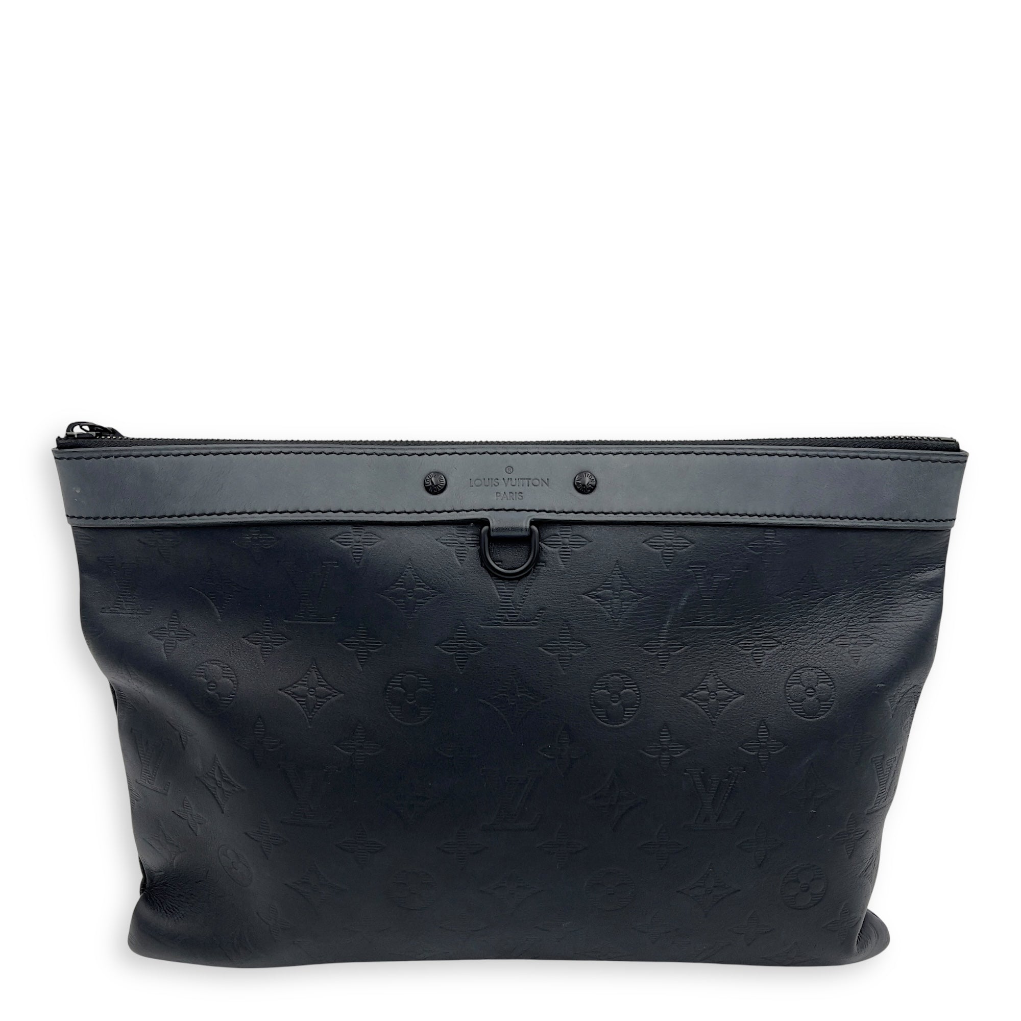Louis Vuitton Discovery Pouch Black in Calfskin, Silver hardware_1