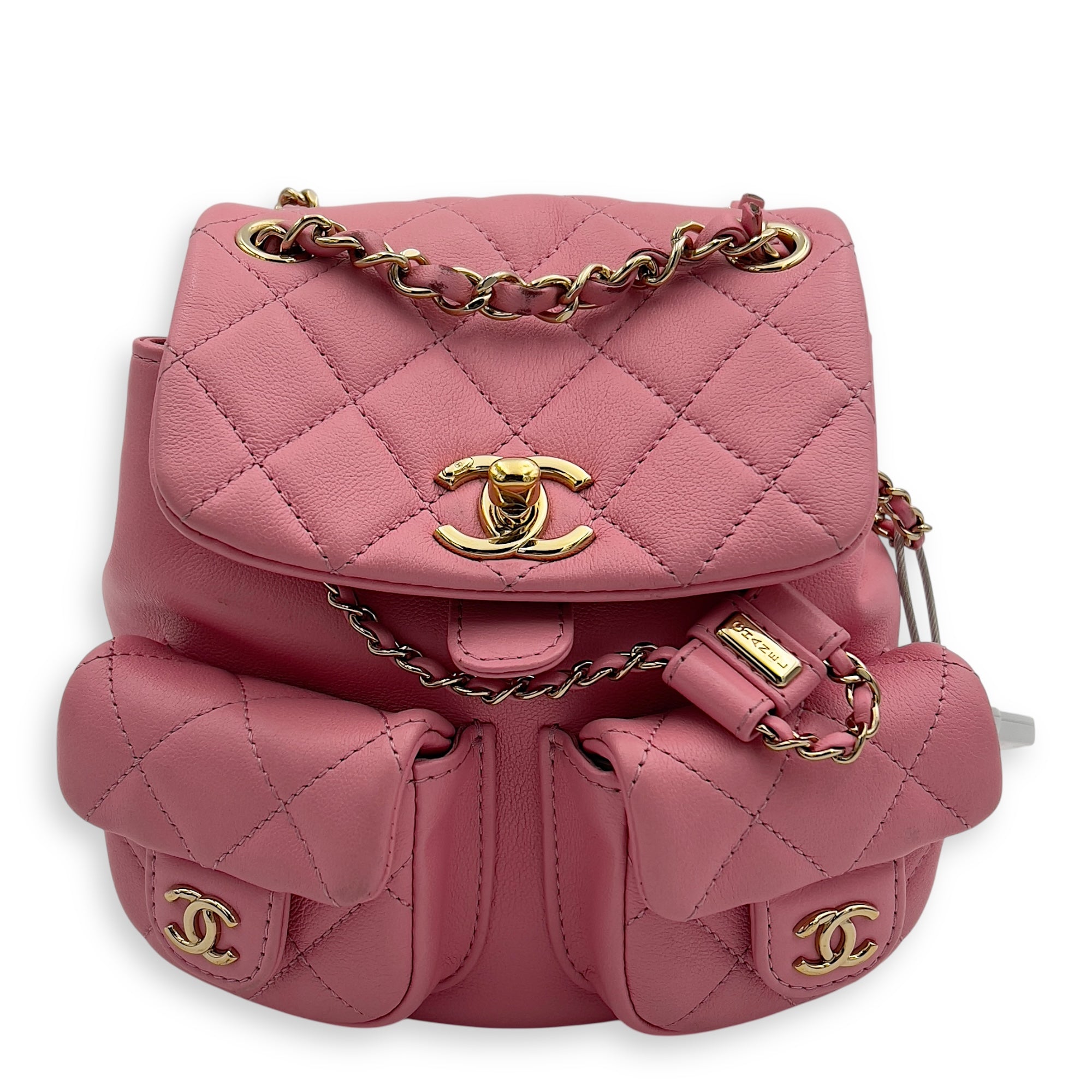 Chanel Duma Pink Backpack in Calfskin, Gold hardware_1
