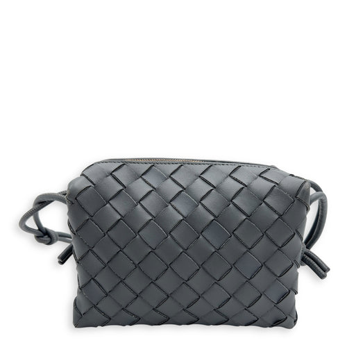 Bottega Veneta Loop Crossbody Bag Grey in Calfskin, Gold hardware_1