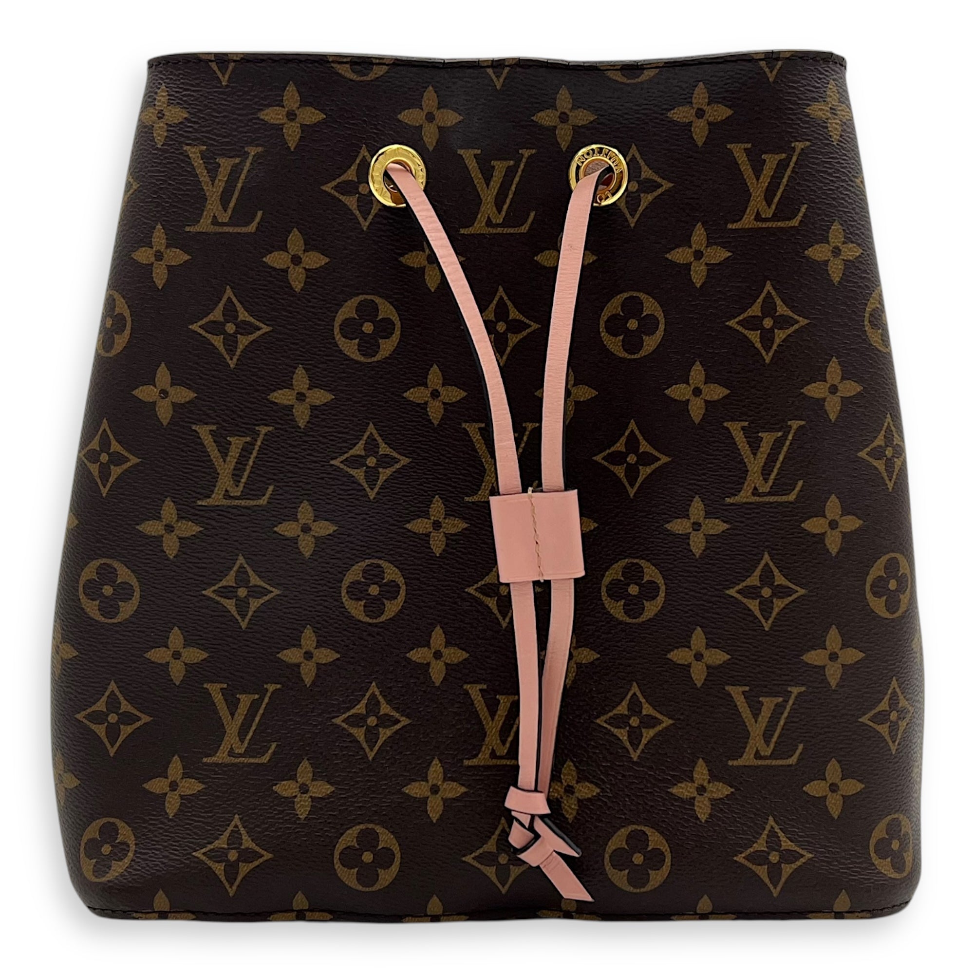 Louis Vuitton NeoNoe MM Brown Bucket Bag in Monogram Coated Canvas, Gold hardware_1