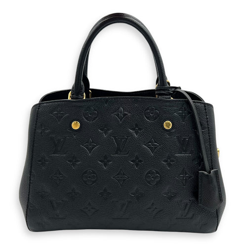 Louis Vuitton Montaigne Top Handle Bag BB Black in Empreinte Leather, Gold hardware_1