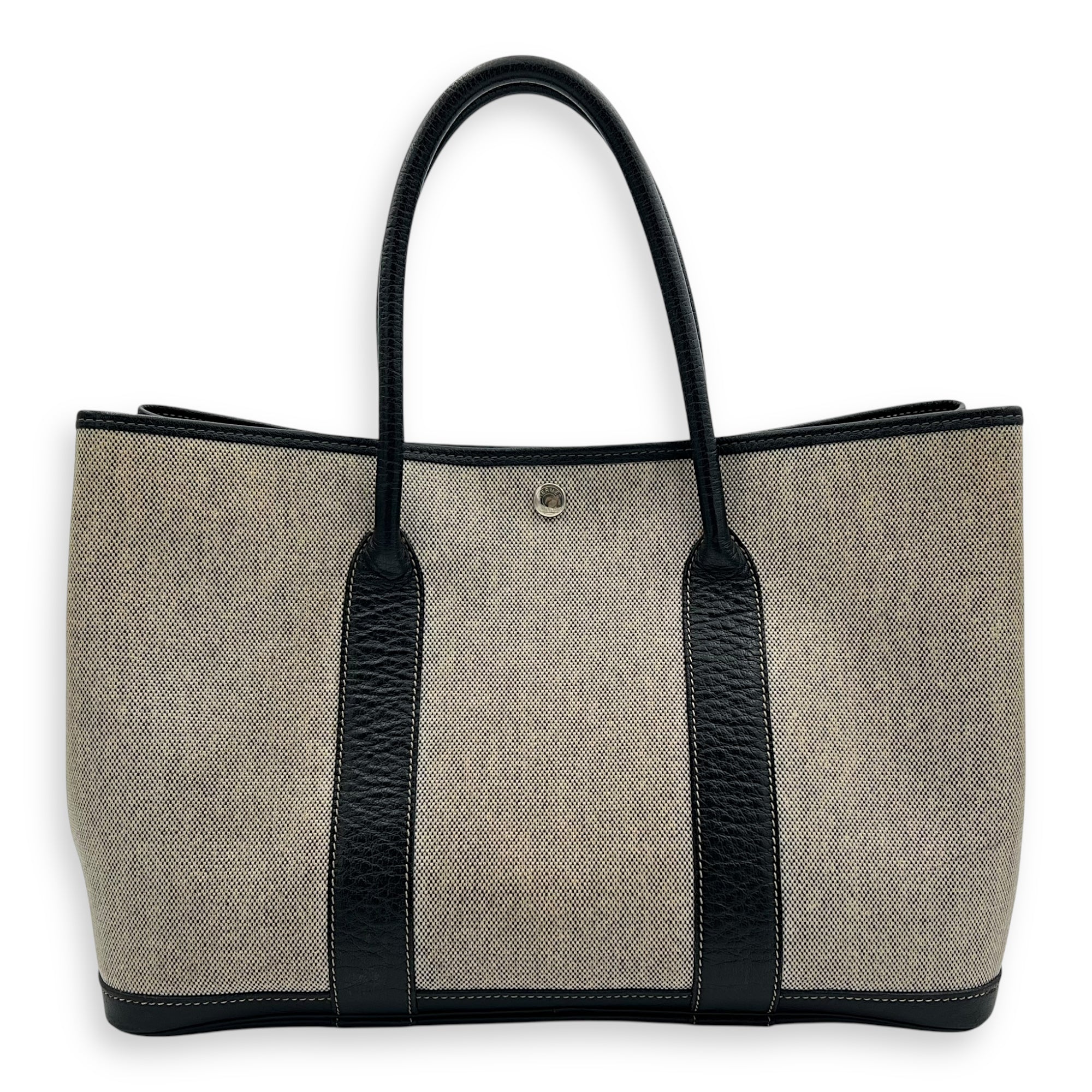 Hermès Garden Party 36 Beige Top Handle Bag in Buffle & Toile, Palladium hardware_1