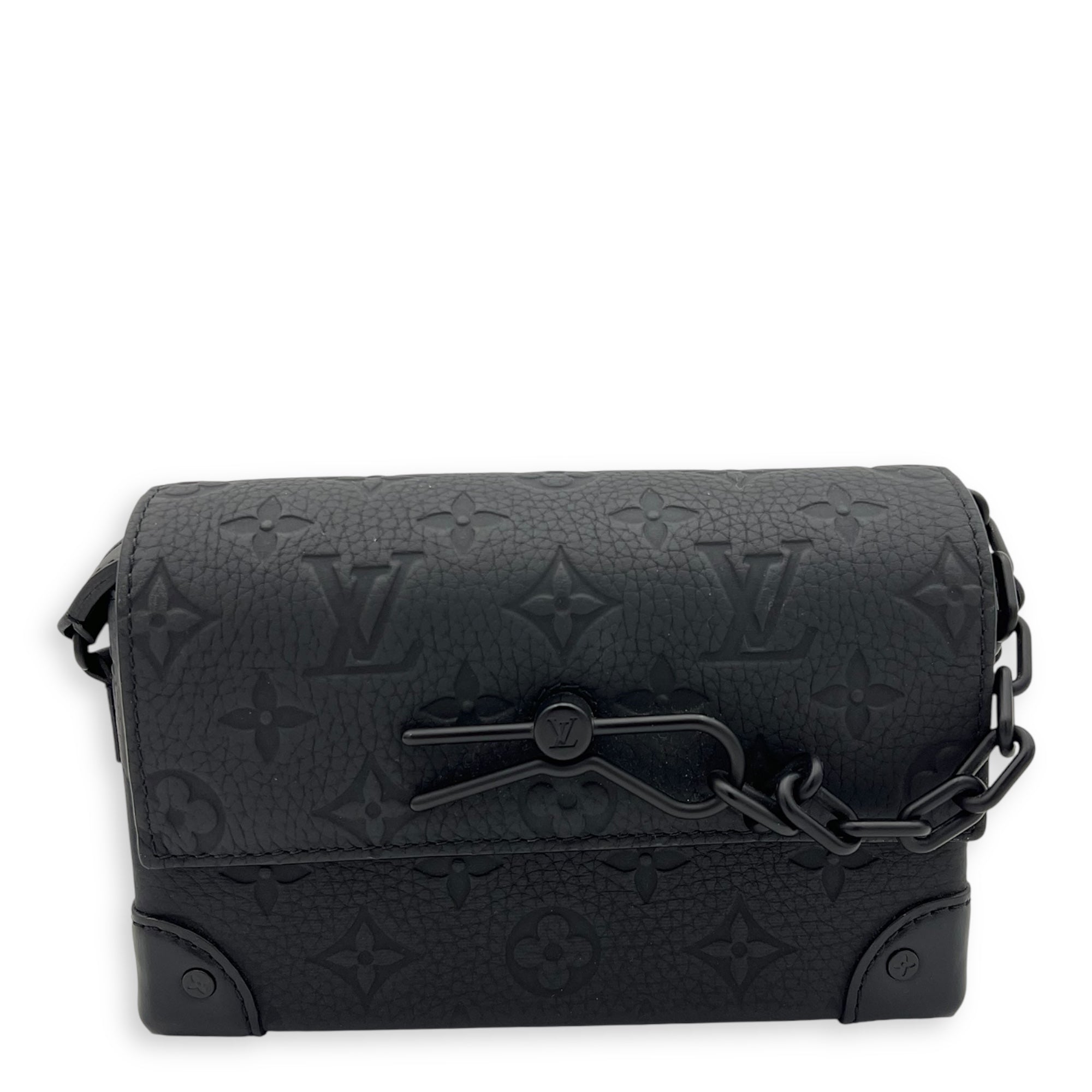 Louis Vuitton Steamer Black Shoulder Bag in Empreinte Leather, Black hardware_12