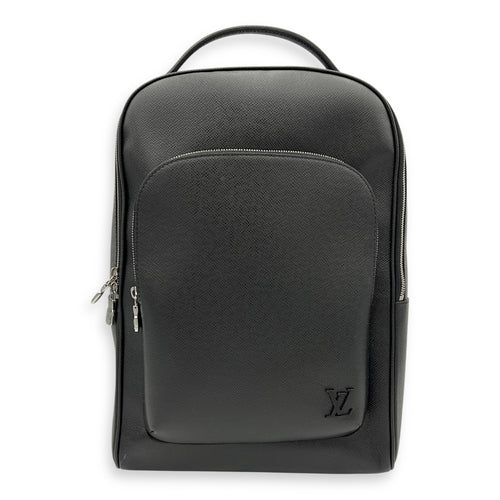 Louis Vuitton Adrian Backpack Black in Taiga Leather, Silver hardware_10