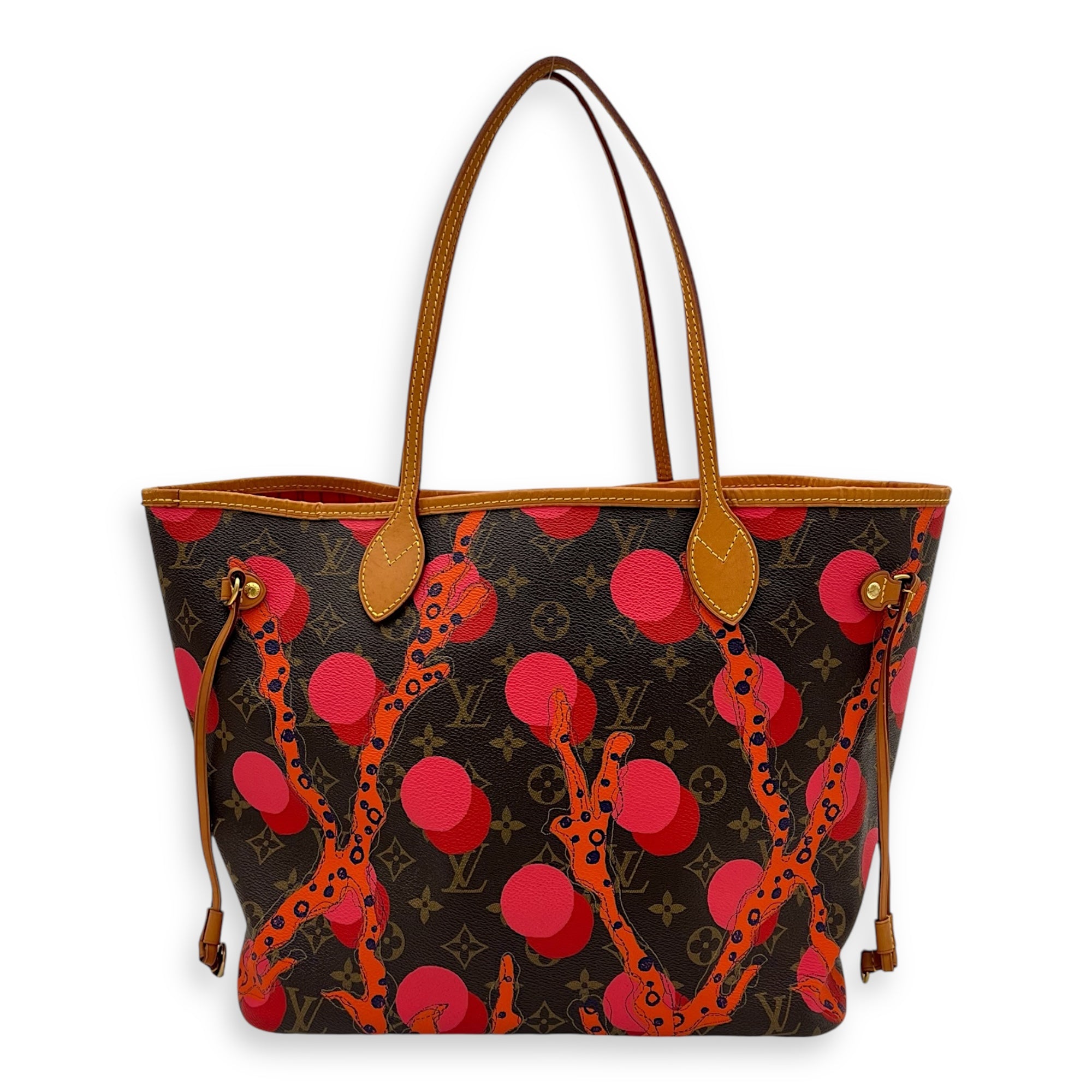 Louis Vuitton Neverfull MM Brown Tote Bag in Monogram Coated Canvas, Gold hardware_12
