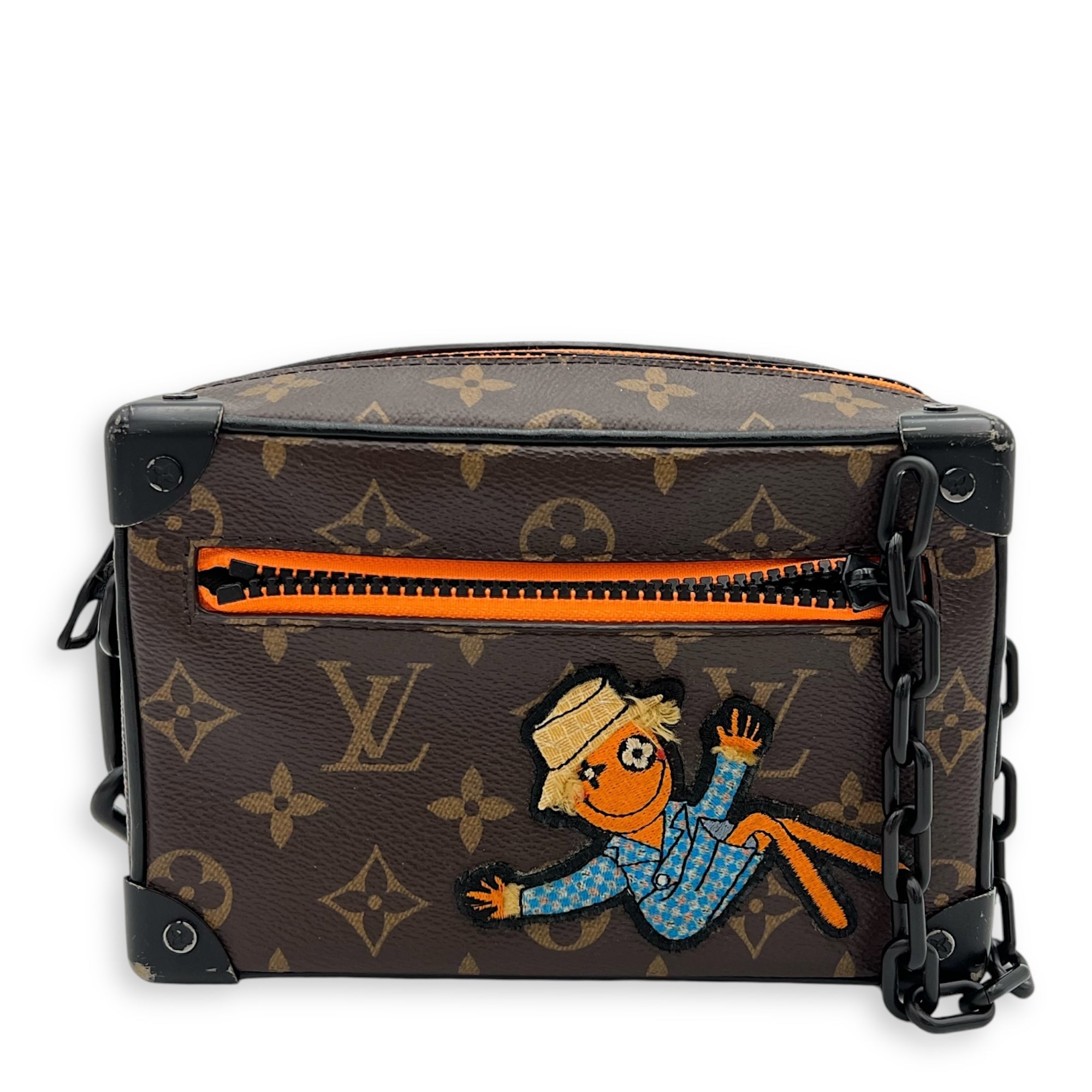 Louis Vuitton Soft Trunk Shoulder Bag Brown in Monogram Coated Canvas, Black hardware_12