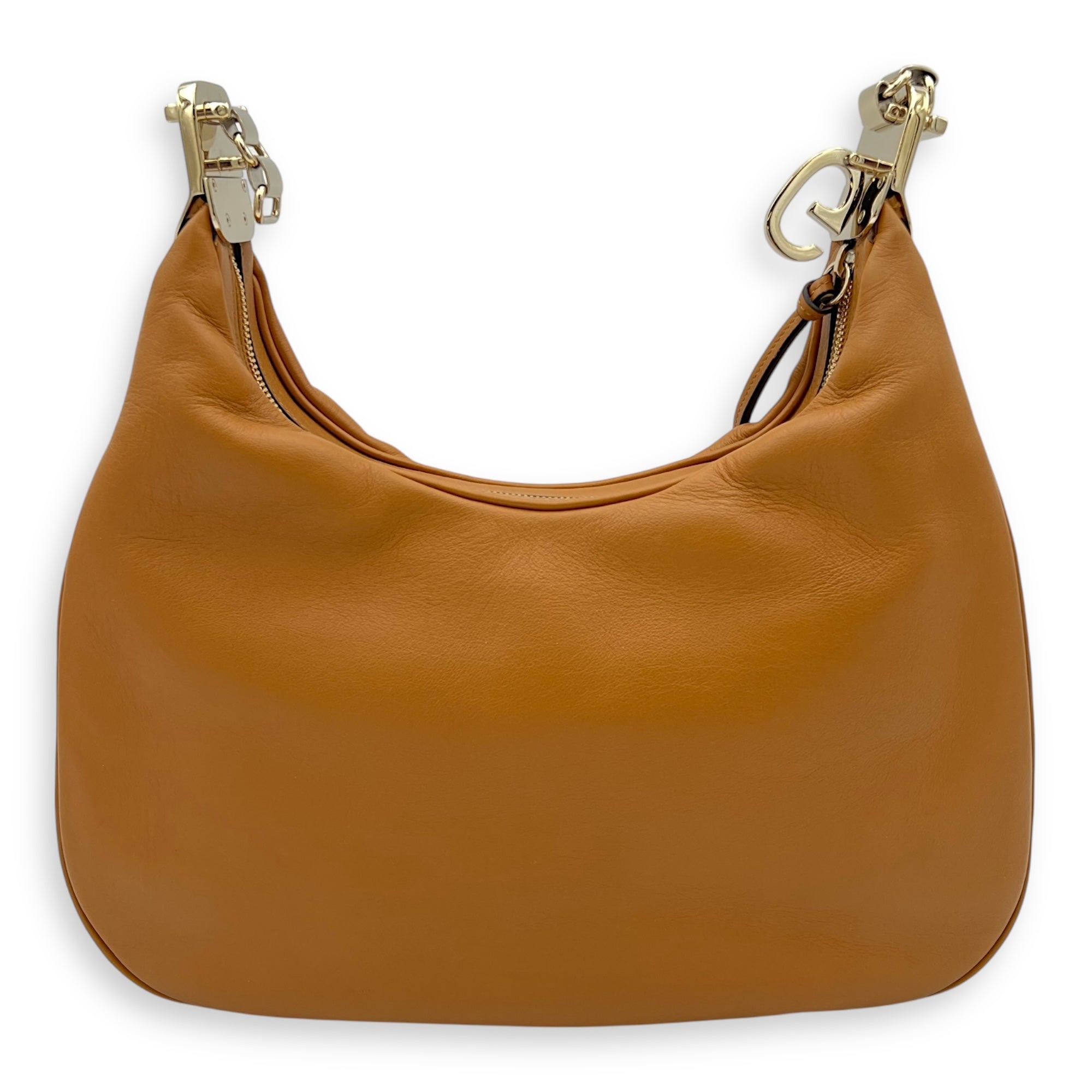 Gucci Attache Shoulder Bag Brown in Calfskin, Gold hardware_10