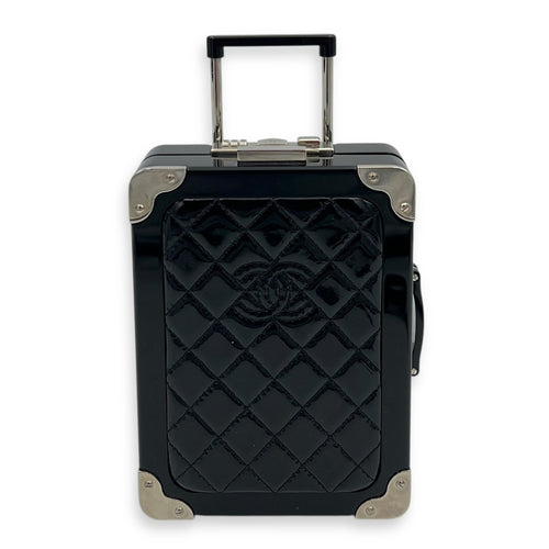 Chanel Minaudiere Trolley Black Clutch in, Silver hardware_1