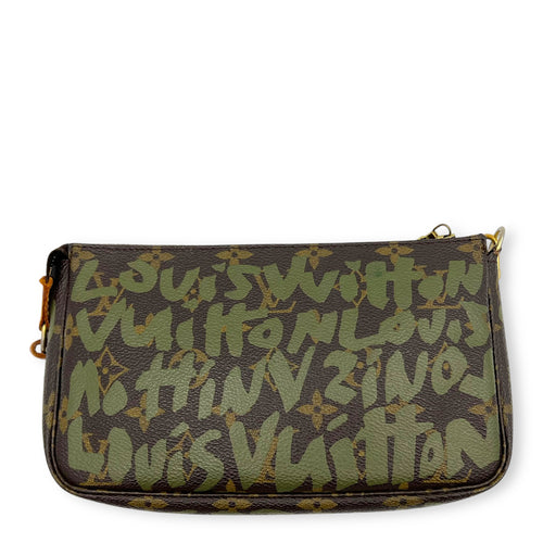 Louis Vuitton Pochette Pouch Brown in Coated Canvas, Gold hardware_1