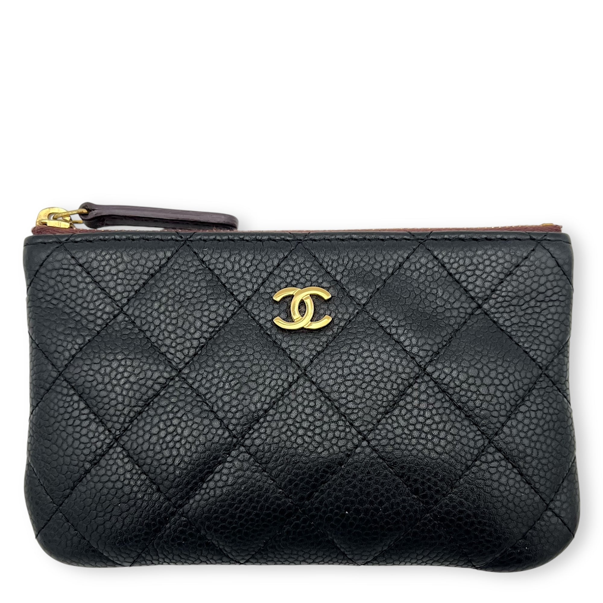 Chanel CC Pouch Black in Caviar Leather, Gold hardware_1
