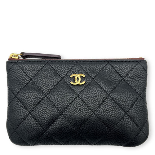 Chanel CC Pouch Black in Caviar Leather, Gold hardware_1