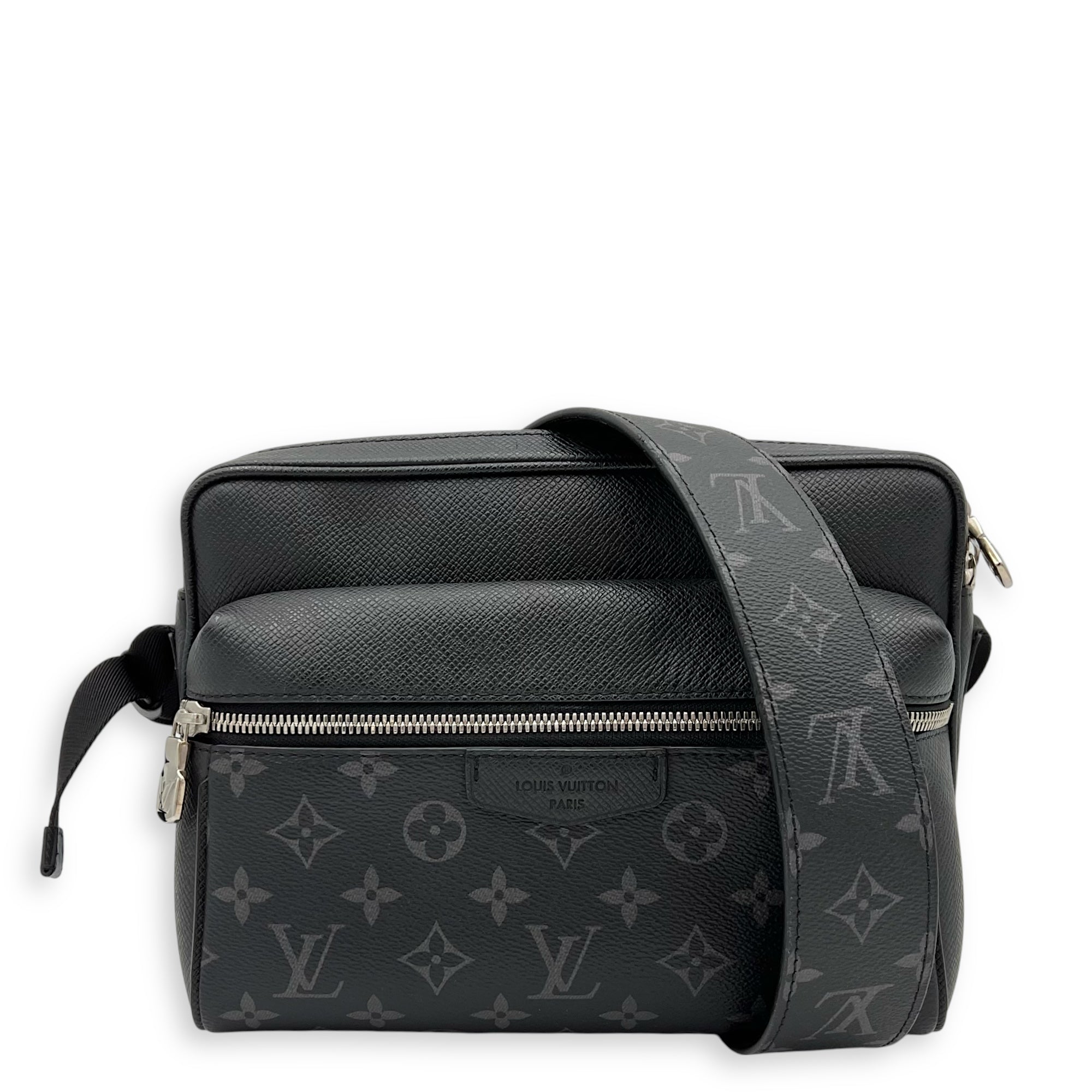 Louis Vuitton Logo Messenger Grey in Monogram Coated Canvas, Silver hardware_1
