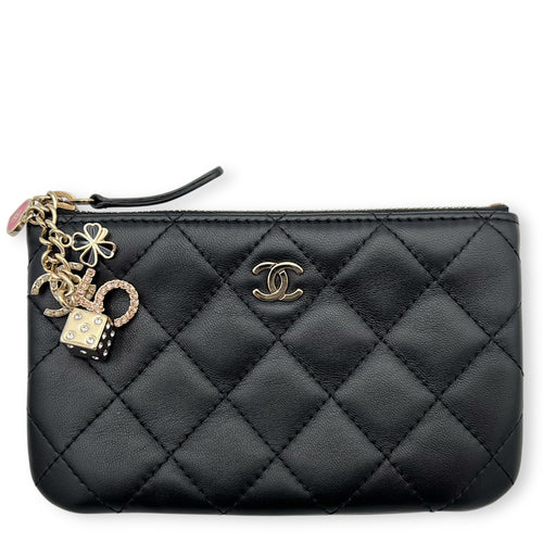 Chanel CC Pouch Black in Lambskin, Gold hardware_1
