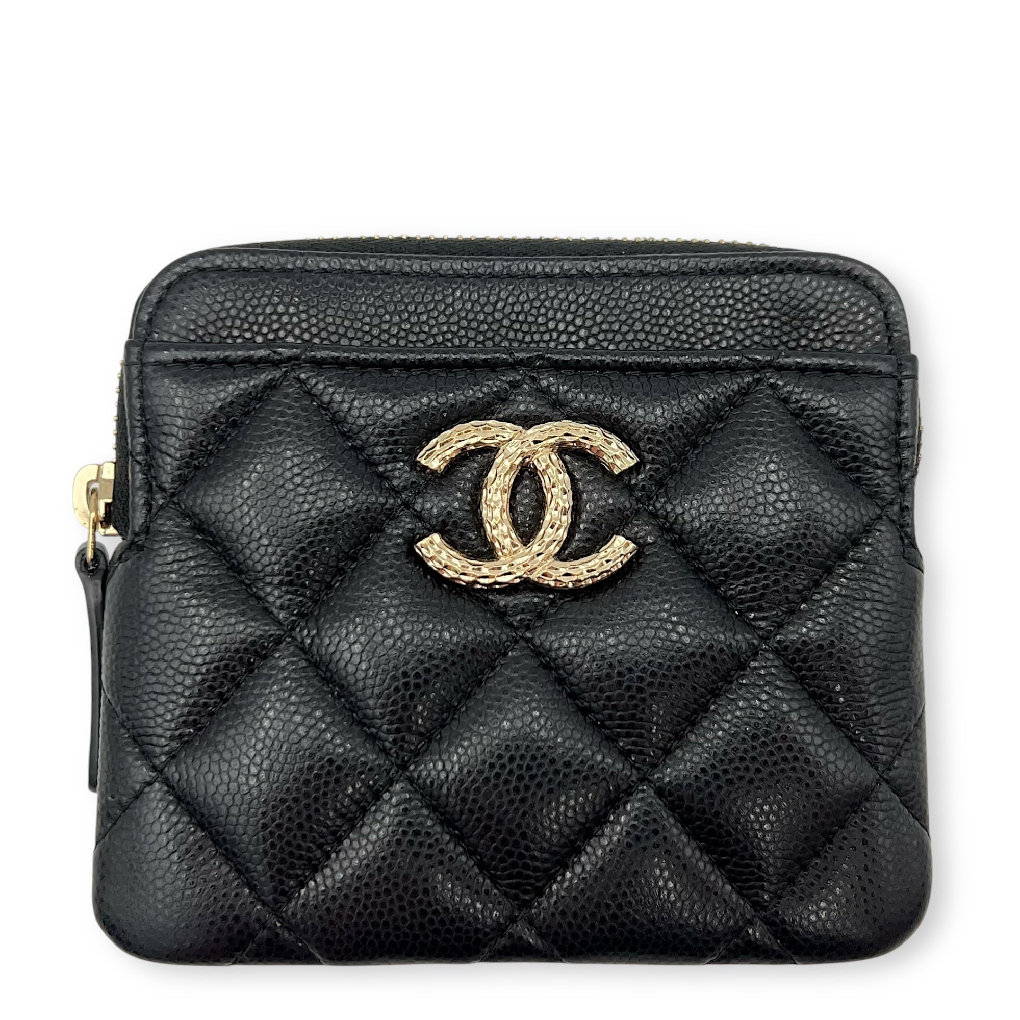 Chanel CC Wallet Black in Caviar Leather, Gold hardware_1